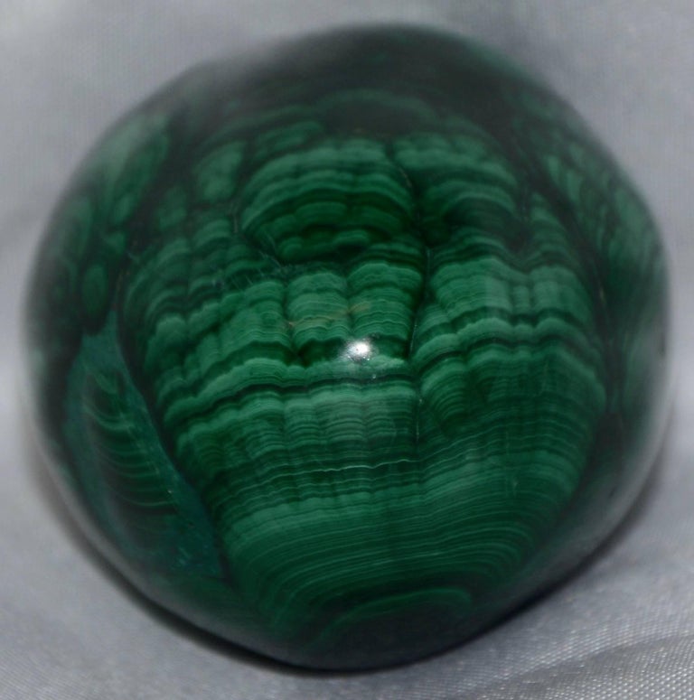 Midcentury Green Malachite Egg For Sale at 1stdibs