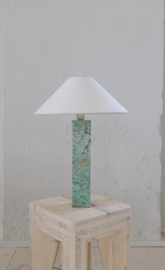 Midcentury Green Marble Table Lamp by Bergboms, Sweden, Vintage Design