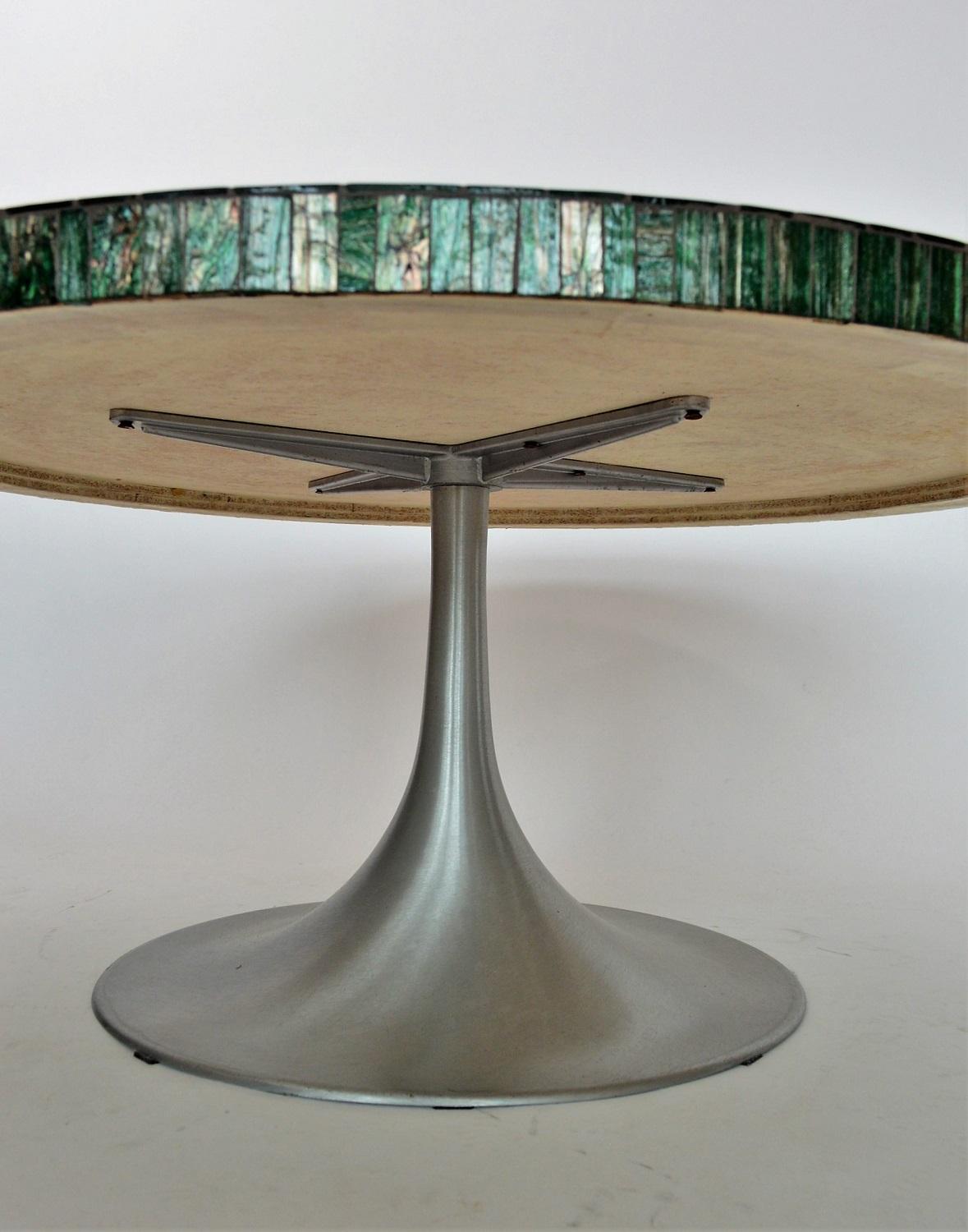 Midcentury Green Mosaic Tulip Coffee Table by Heinz Lilienthal, 1960s 9
