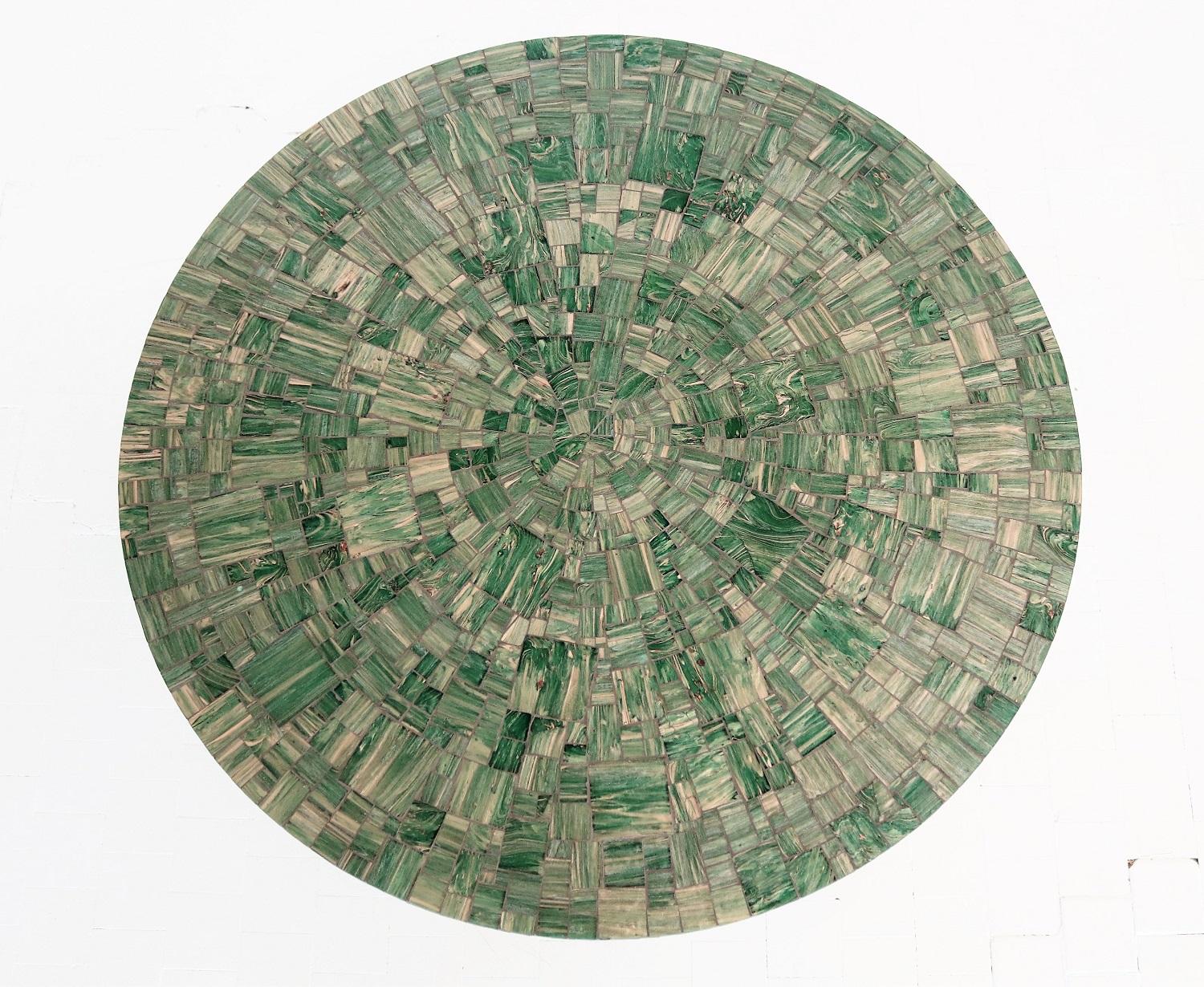 Mid-Century Modern Midcentury Green Mosaic Tulip Coffee Table by Heinz Lilienthal, 1960s