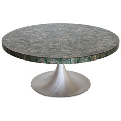 Midcentury Green Mosaic Tulip Coffee Table by Heinz Lilienthal, 1960s