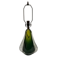 Mid-Century Green Murano Glass Lamp