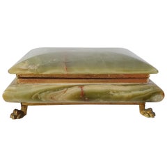 Caja de mármol de ónice verde de mediados de siglo, Italia