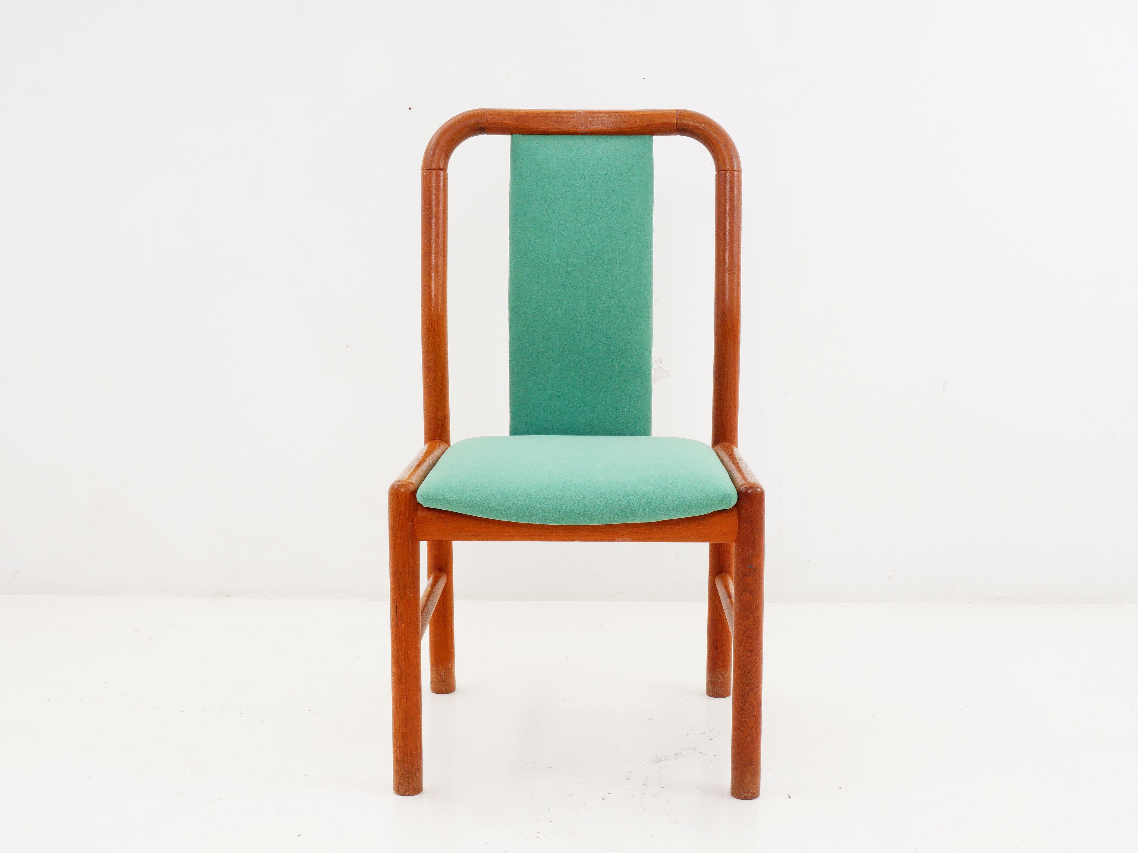 Mid-Century Modern Midcentury Green Upholstered Dining Chairs, 1970s For Sale