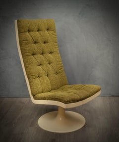 Mid-Century Modern Green Velvet Armchair Set, Italian Design, 1970