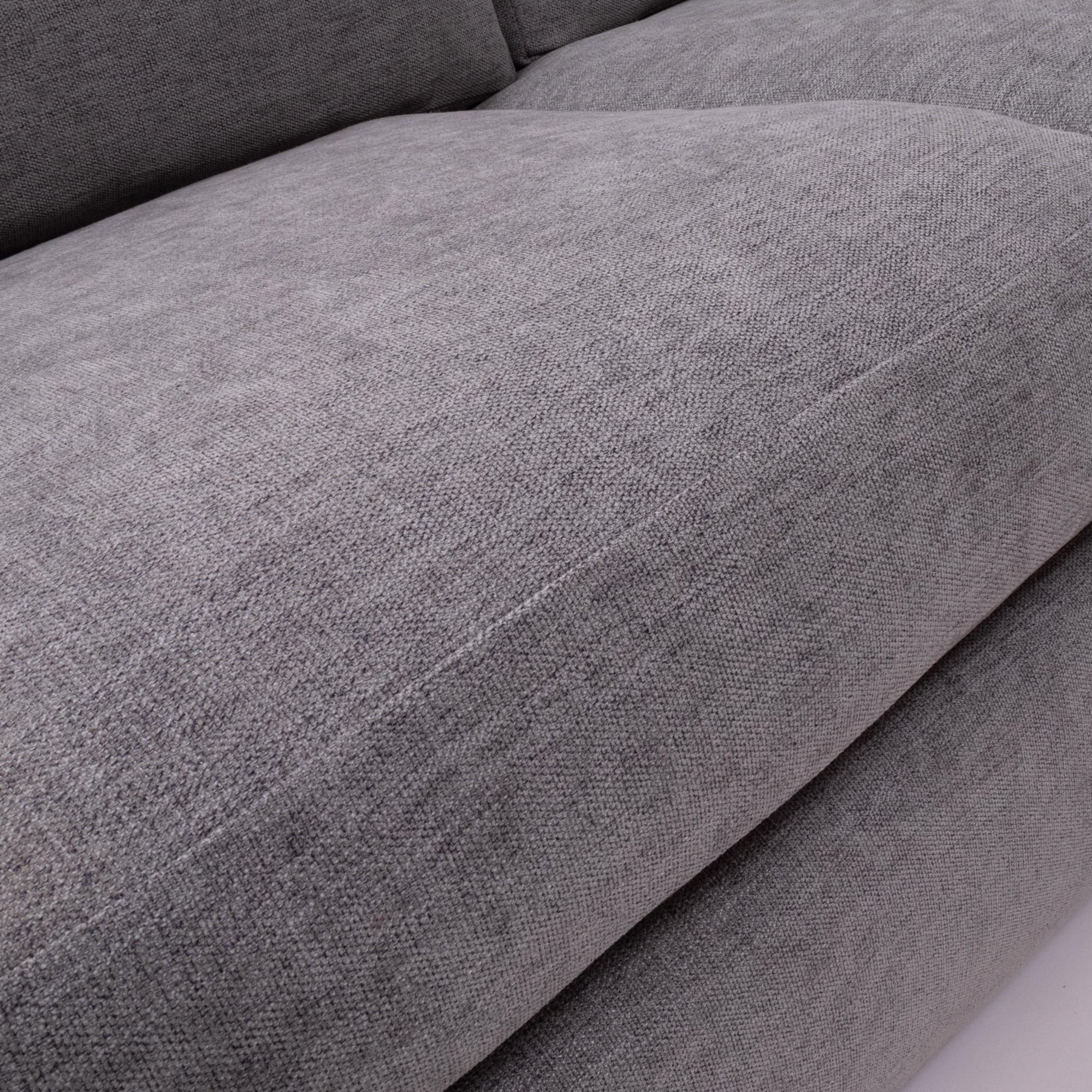 Midcentury Grey Fabric Sectional Corner Sofa by Milo Baughman 2