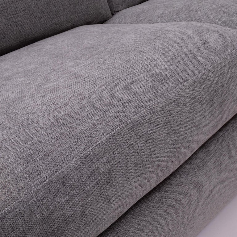 Midcentury Grey Fabric Sectional Corner Sofa by Milo Baughman at 1stDibs