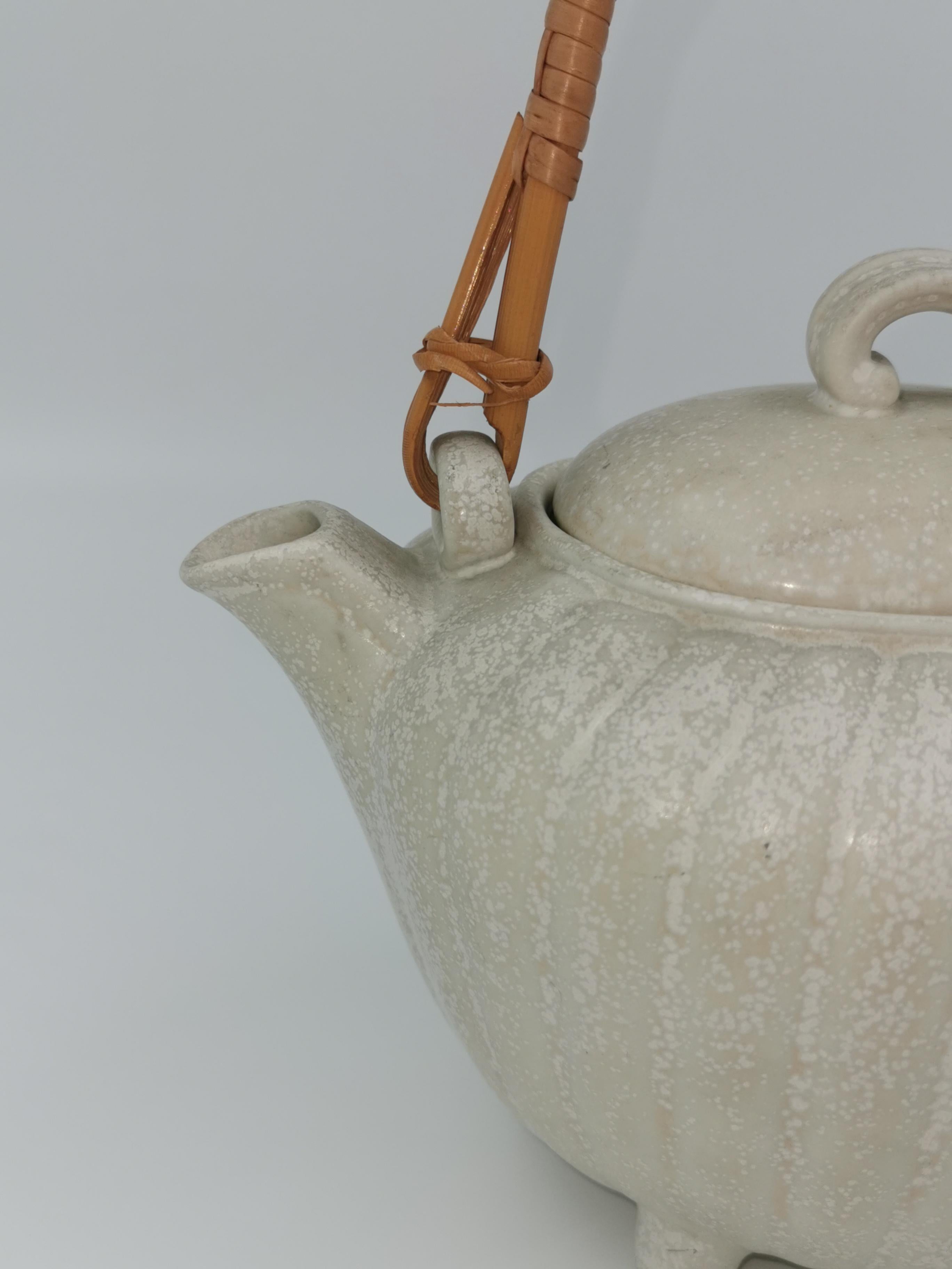 Scandinavian Modern Midcentury Gunnar Nylund Ceramic Tea Pot, Rörstrand, 1960s
