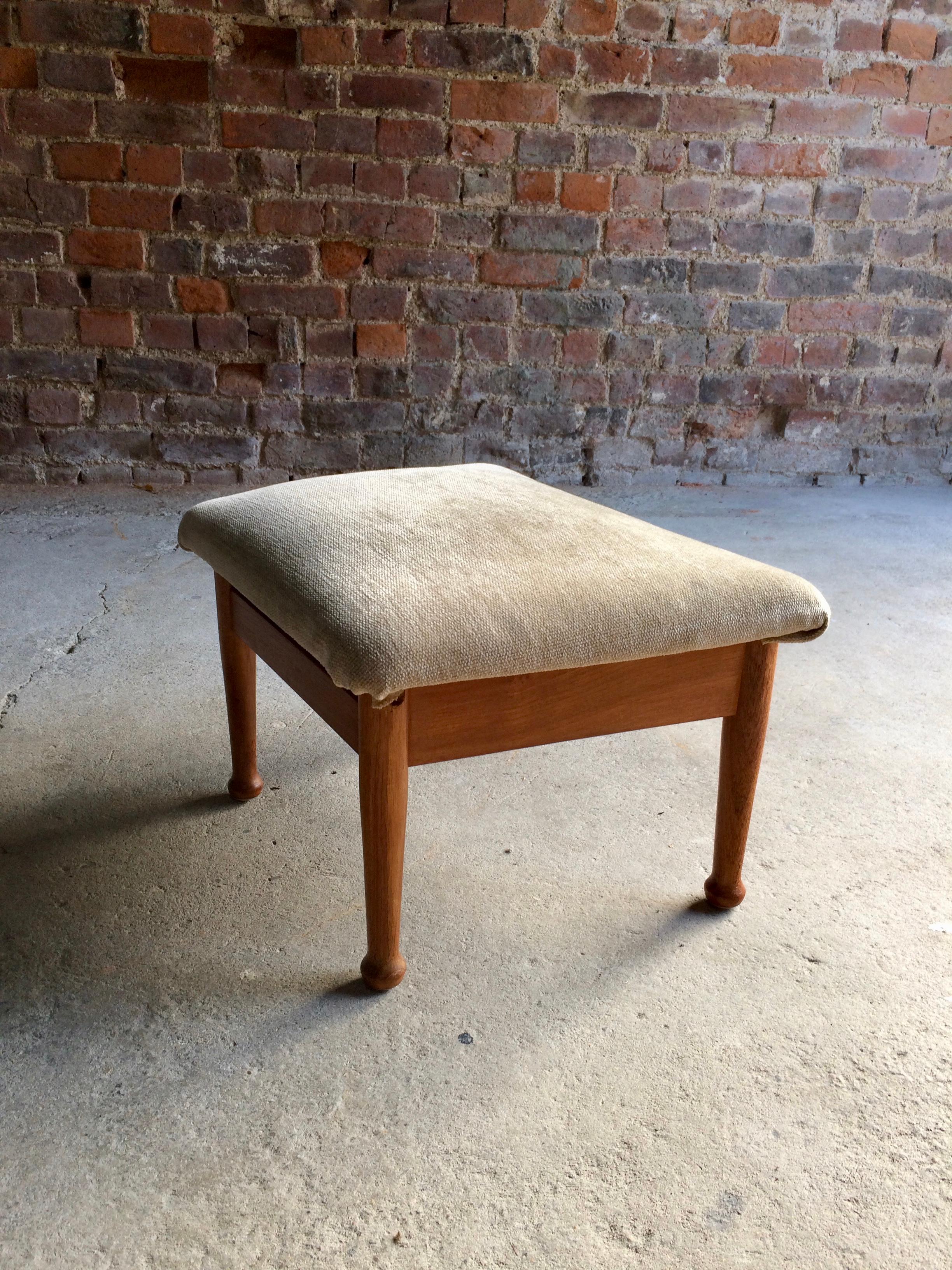 Midcentury Guy Rogers Manhattan Teak Armchair and Footstool, circa 1960s 6