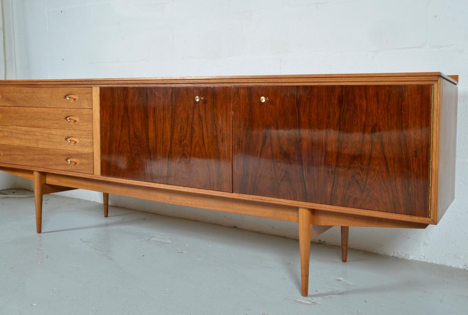 Brass Midcentury Hamilton Sideboard Credenza Robert Heritage for Archie Shine 1950s UK For Sale