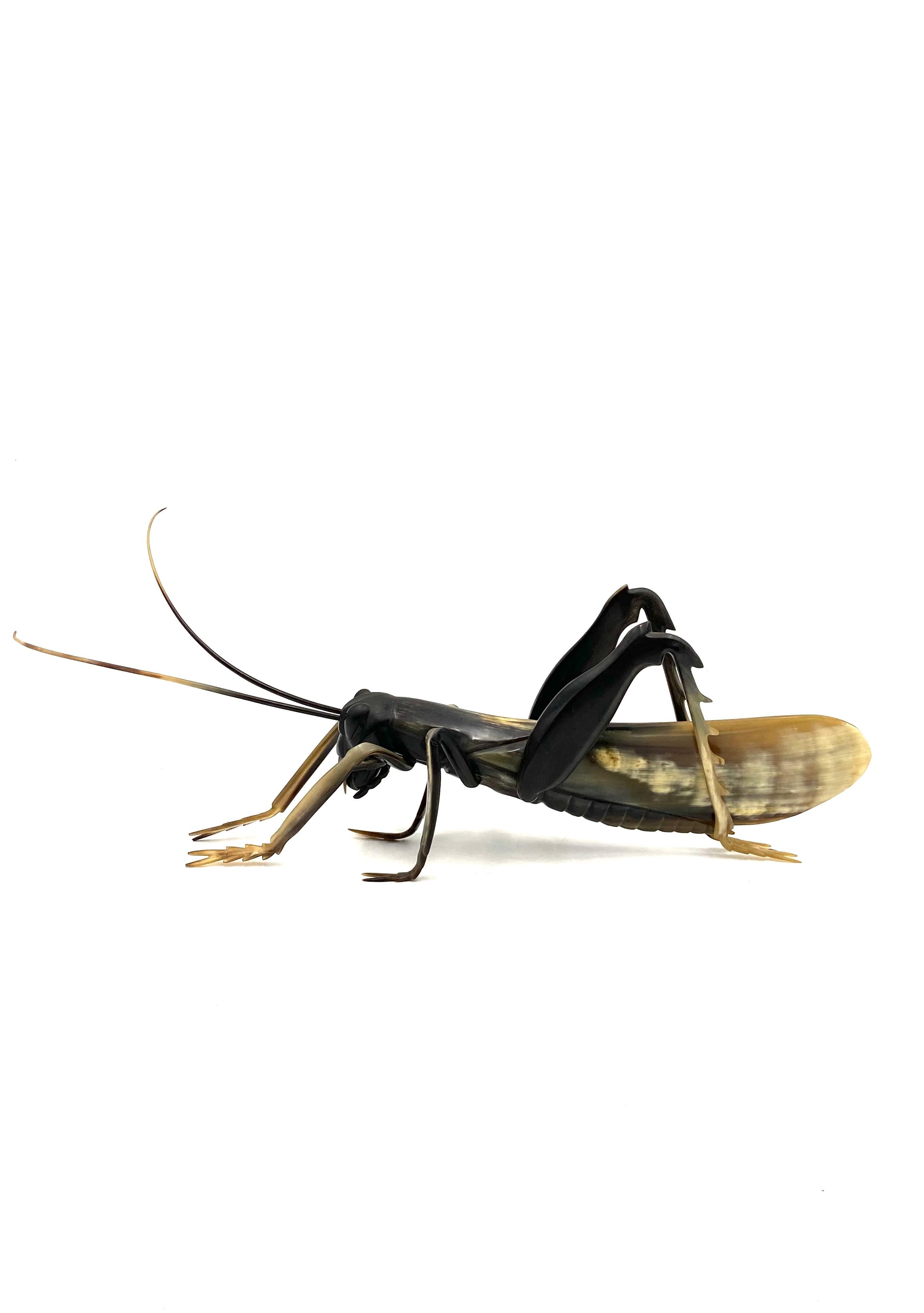Saltamontes de cuerno artesanal de mediados de siglo, Francia, años 60 mediados del siglo XX en venta
