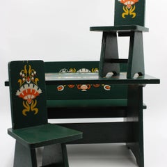 Midcentury Hand-Painted Dolls Furniture Germany
