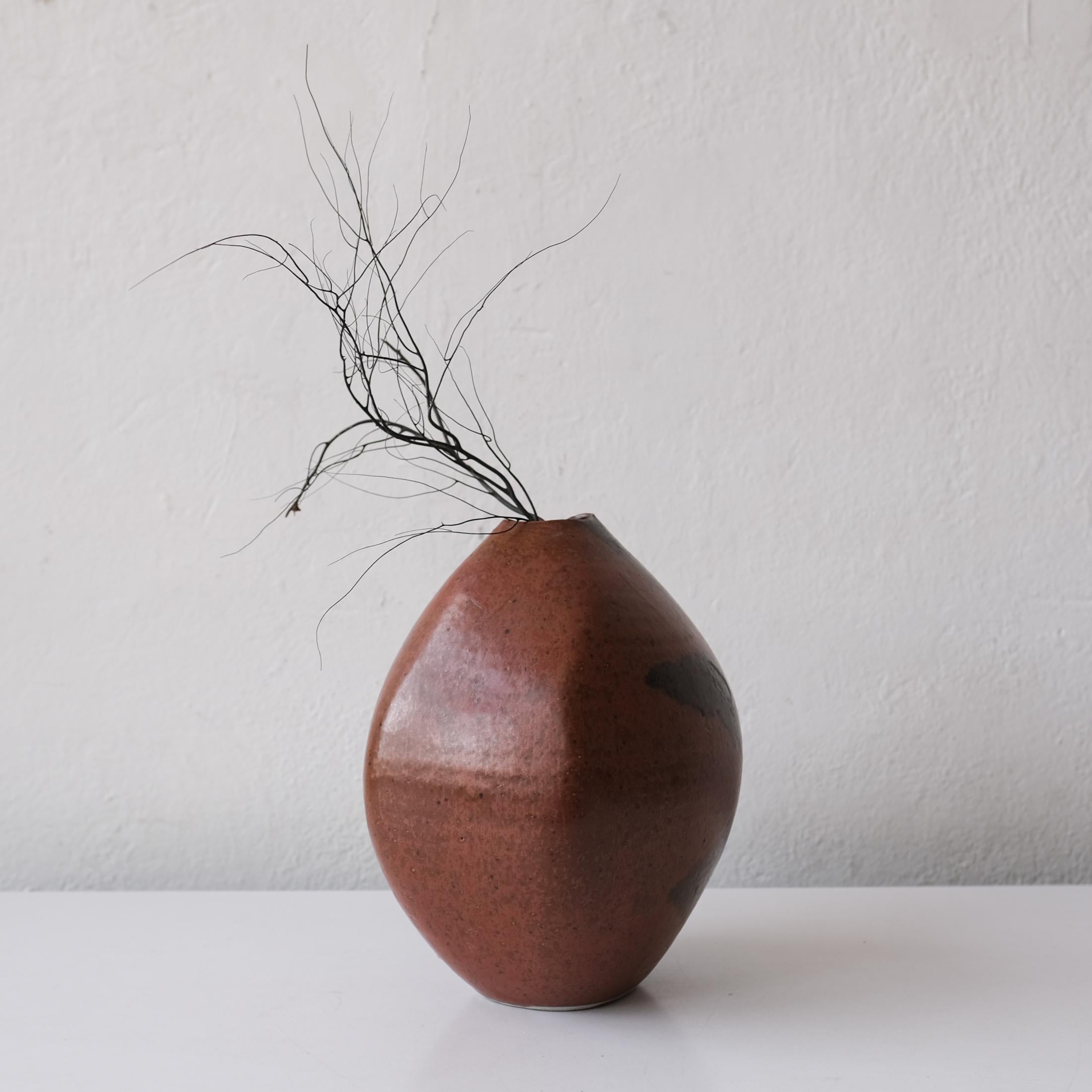 Unknown Midcentury Hand Thrown Studio Ikebana Vase 1960s For Sale