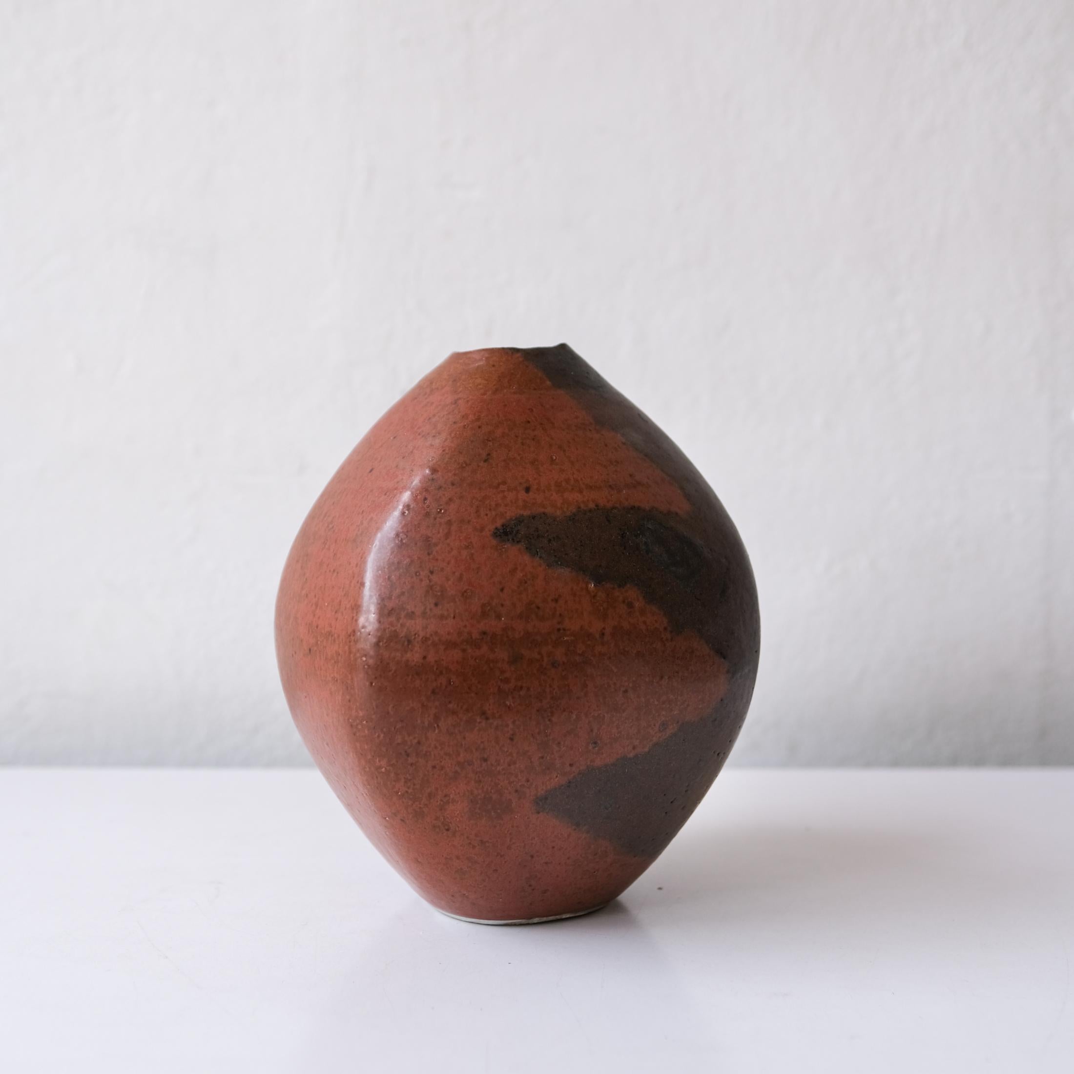 Stoneware Midcentury Hand Thrown Studio Ikebana Vase 1960s For Sale