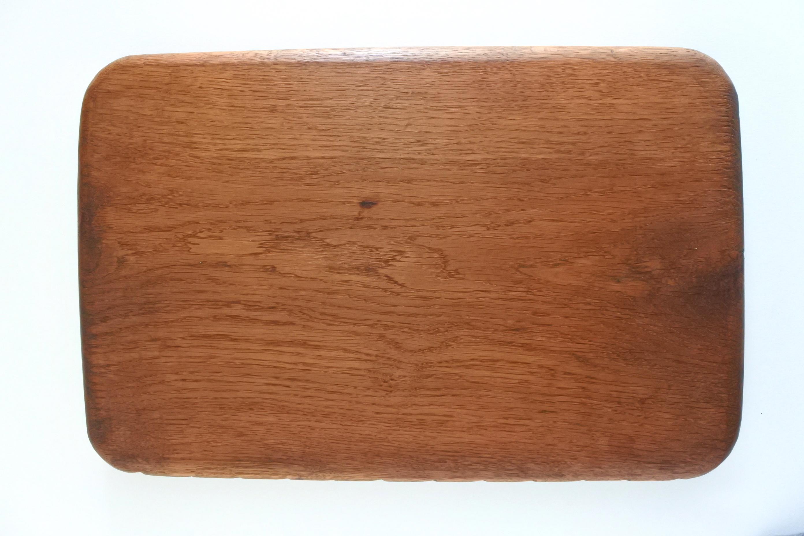 French handmade solid oakwood decorative platter or serving tray,
circa 1950.
 