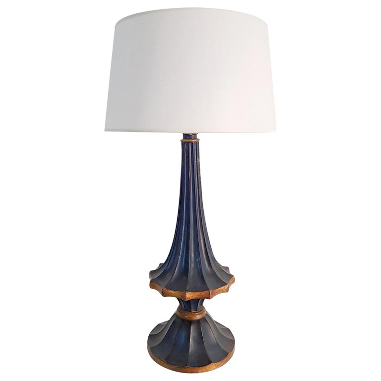 Midcentury Handmade Italian Ceramic Table Lamp For Sale