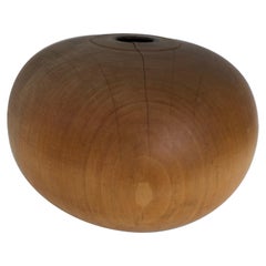 Midcentury Handmade Turned Wood Vase or Vessel