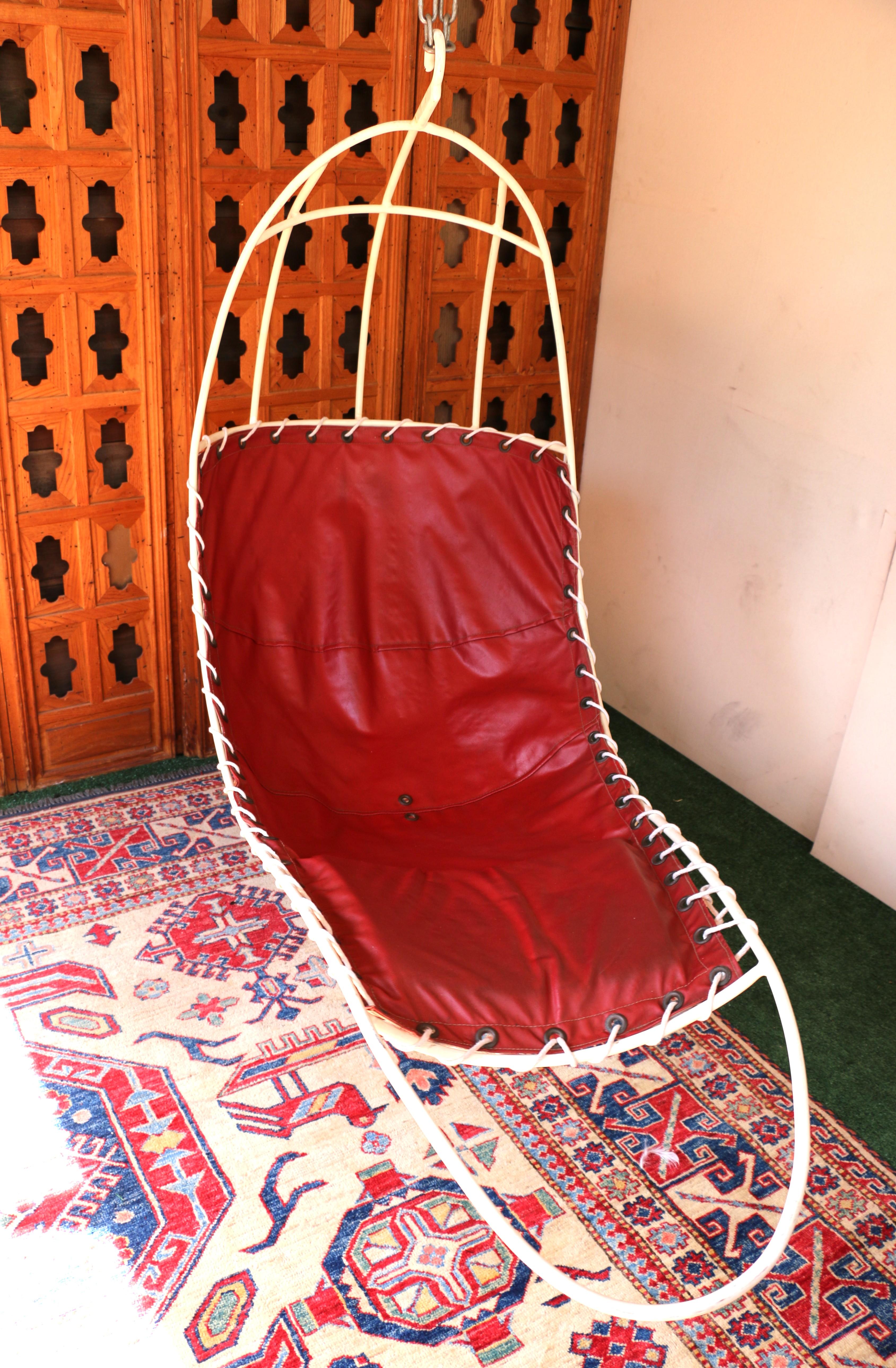 Chaise à feuilles suspendue du milieu du siècle par Rupert Oliver en vente 2