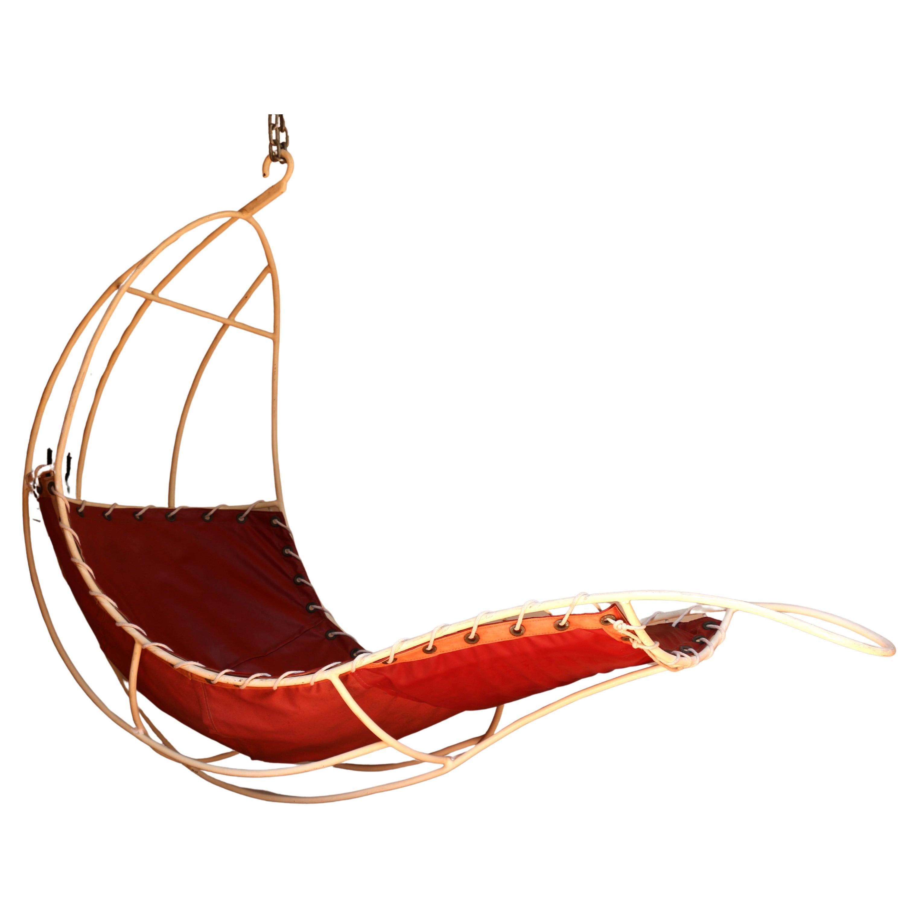 Midcentury Hanging Leaf Chair by Rupert Oliver