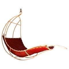 Midcentury Hanging Leaf Chair by Rupert Oliver
