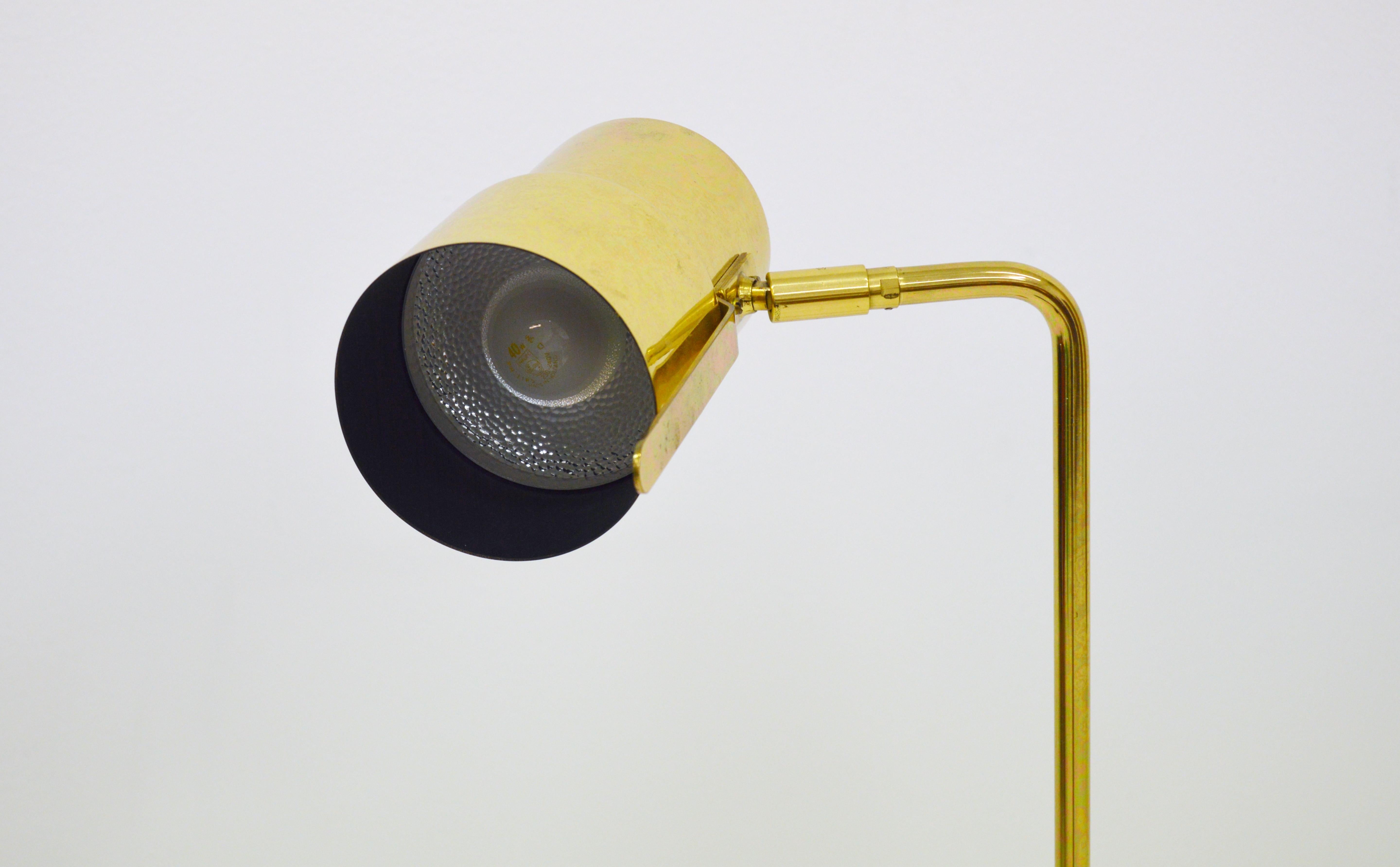 20th Century Midcentury Hans-Agne Jakobsson Brass Floor Lamp Model G-154