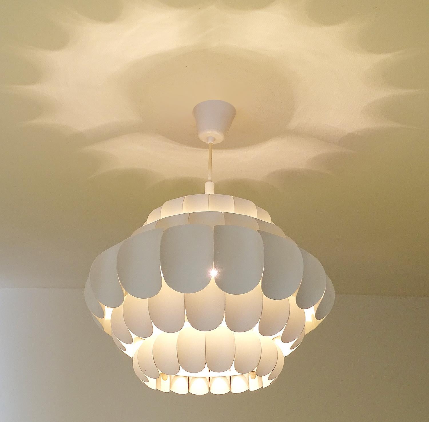 Steel MidCentury Hans-Agne Jakobsson Pendant Light Chandelier, Thorsten Orrling, 1960s For Sale