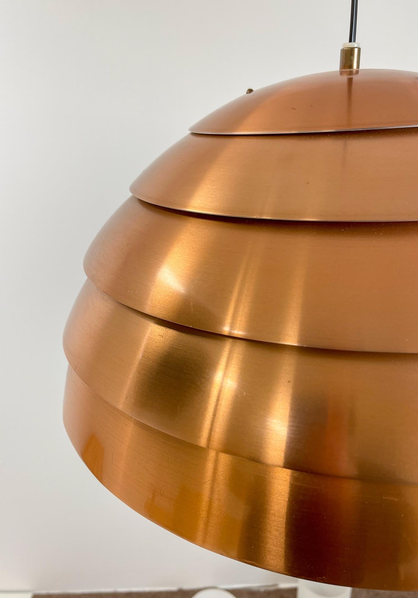 Midcentury Hans-Agne Jakobsson T325/450 Copper Ceiling Lamp, Sweden, 1960s For Sale 5