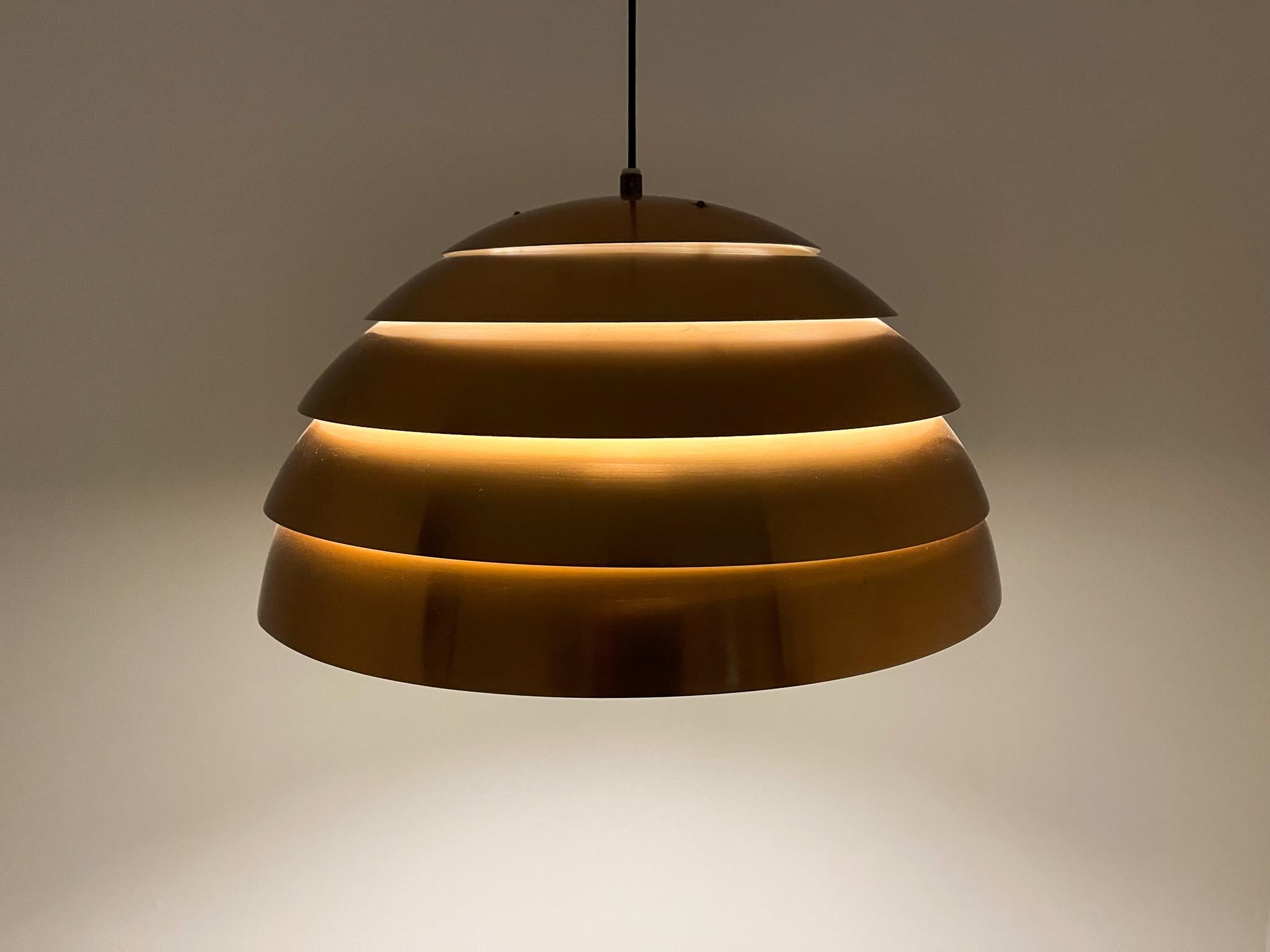 Mid-Century Modern Midcentury Hans-Agne Jakobsson T325/450 Copper Ceiling Lamp, Sweden, 1960s For Sale
