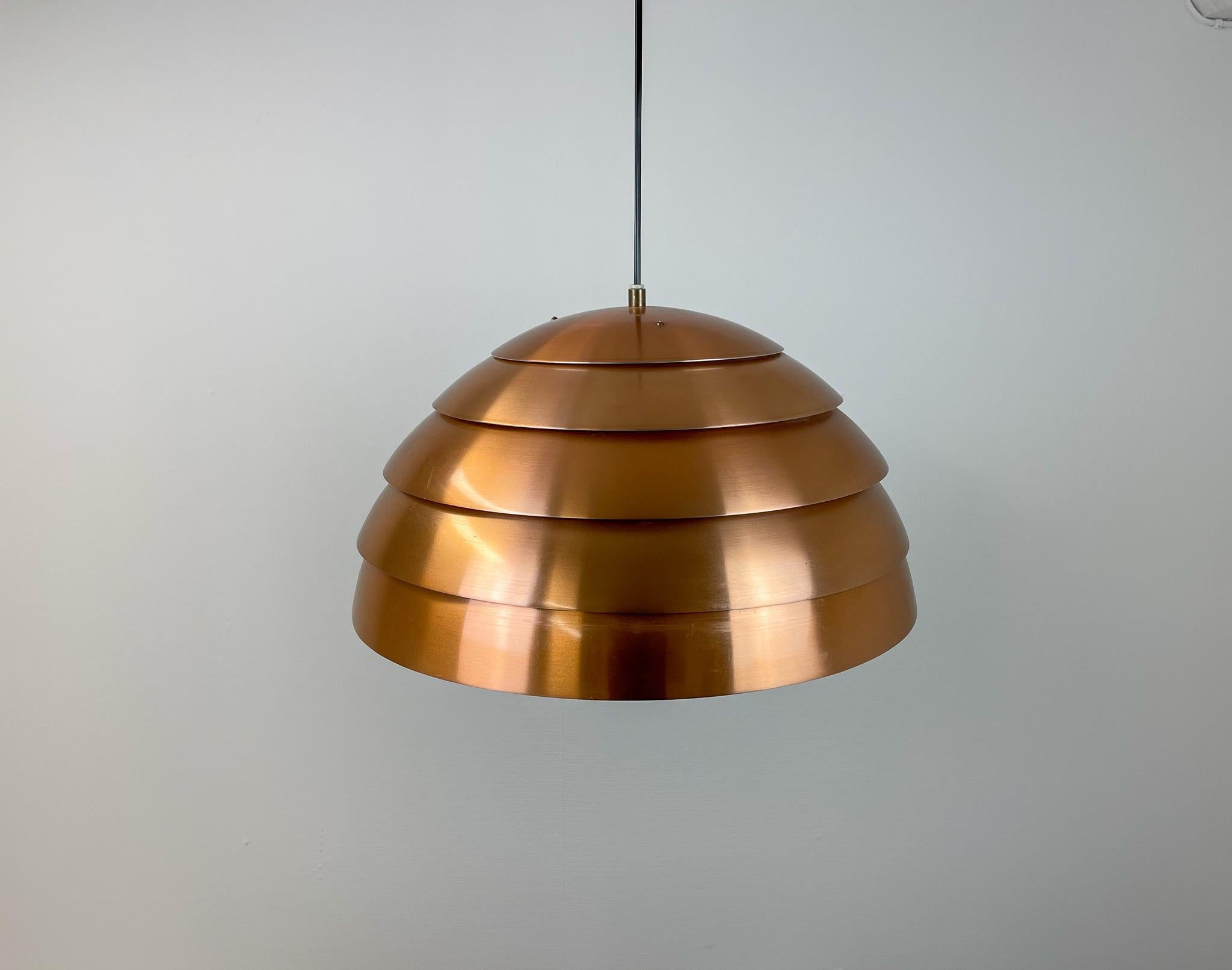 Swedish Midcentury Hans-Agne Jakobsson T325/450 Copper Ceiling Lamp, Sweden, 1960s For Sale