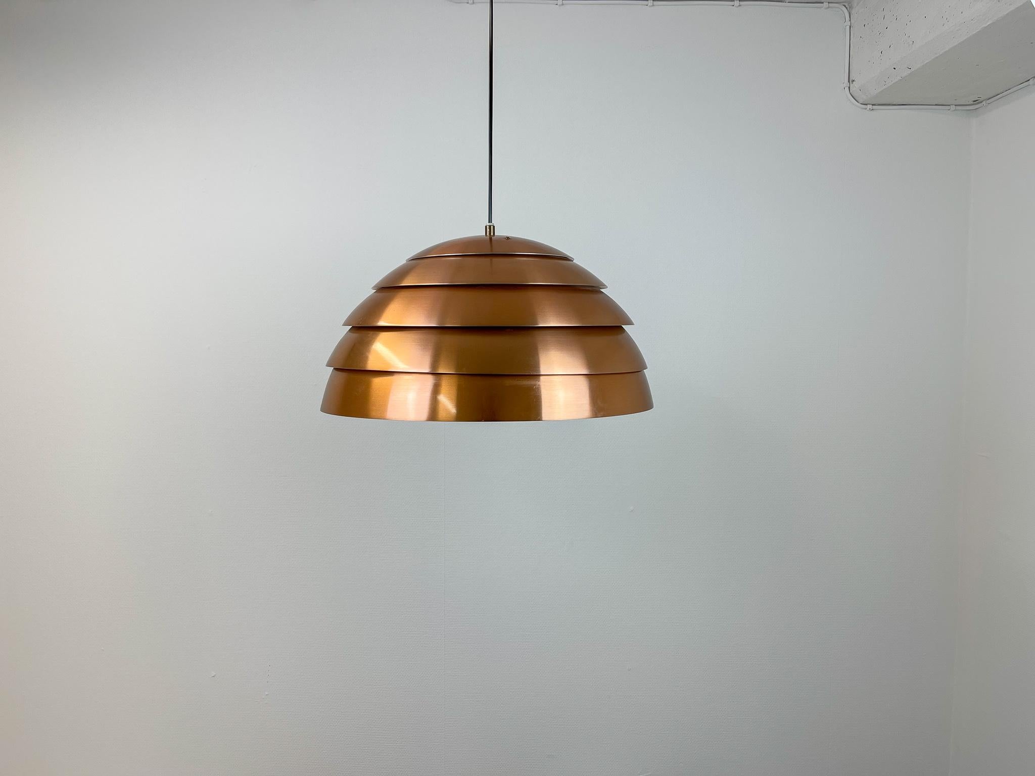 Midcentury Hans-Agne Jakobsson T325/450 Copper Ceiling Lamp, Sweden, 1960s In Good Condition For Sale In Hillringsberg, SE