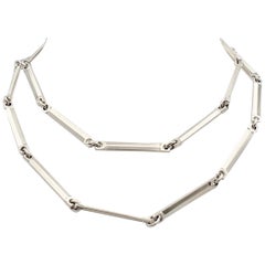 Midcentury Hans Hansen Sterling Silver Link Necklace