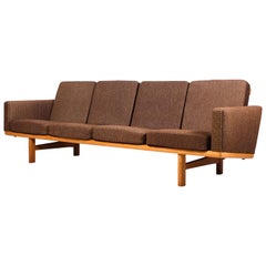 Midcentury Hans J Wegner GE-236/4 Oak Sofa by GETAMA