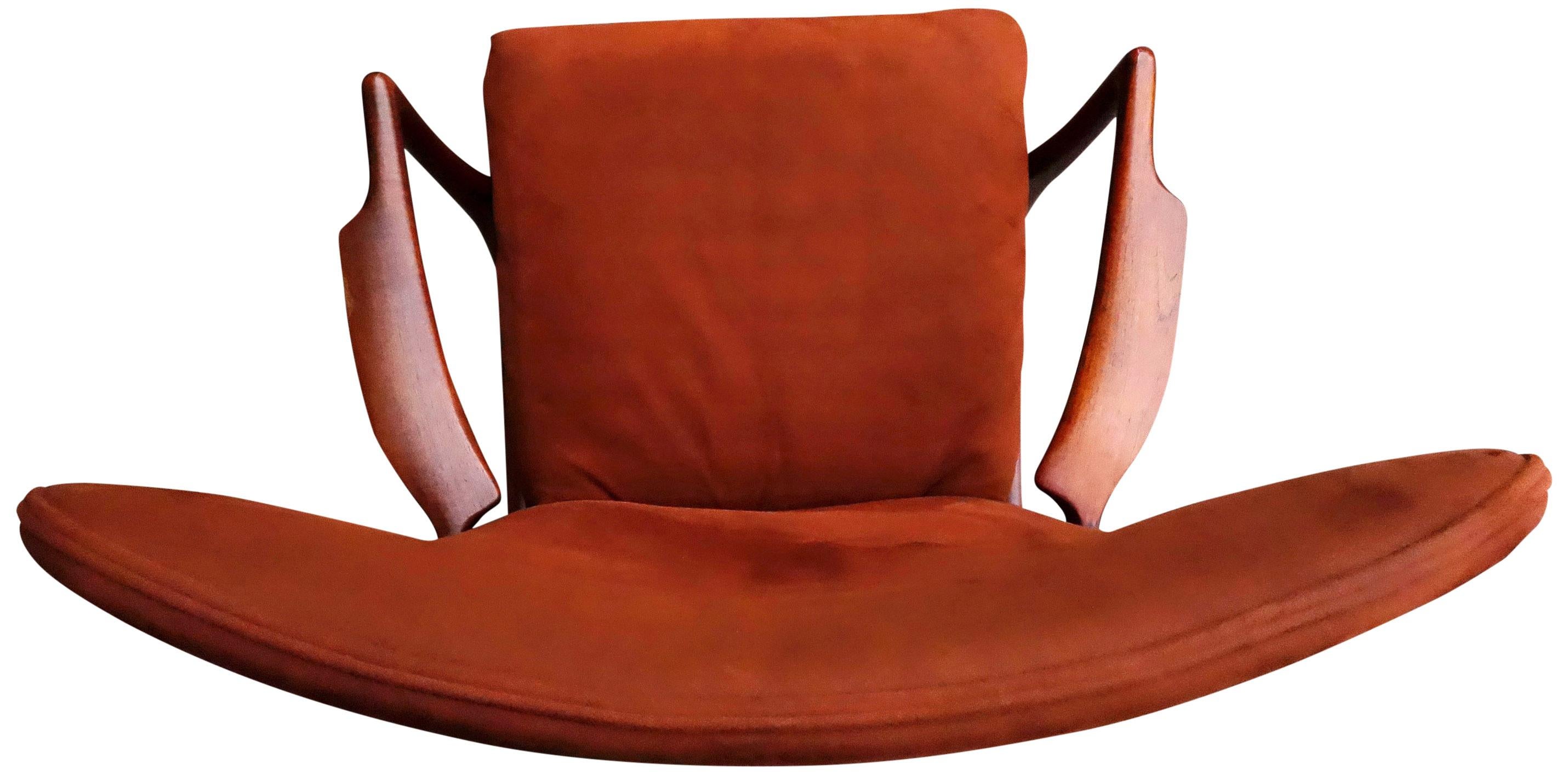 Hervorragender Hans Wegner Lounge Chair aus der Jahrhundertmitte im Zustand „Gut“ im Angebot in BROOKLYN, NY