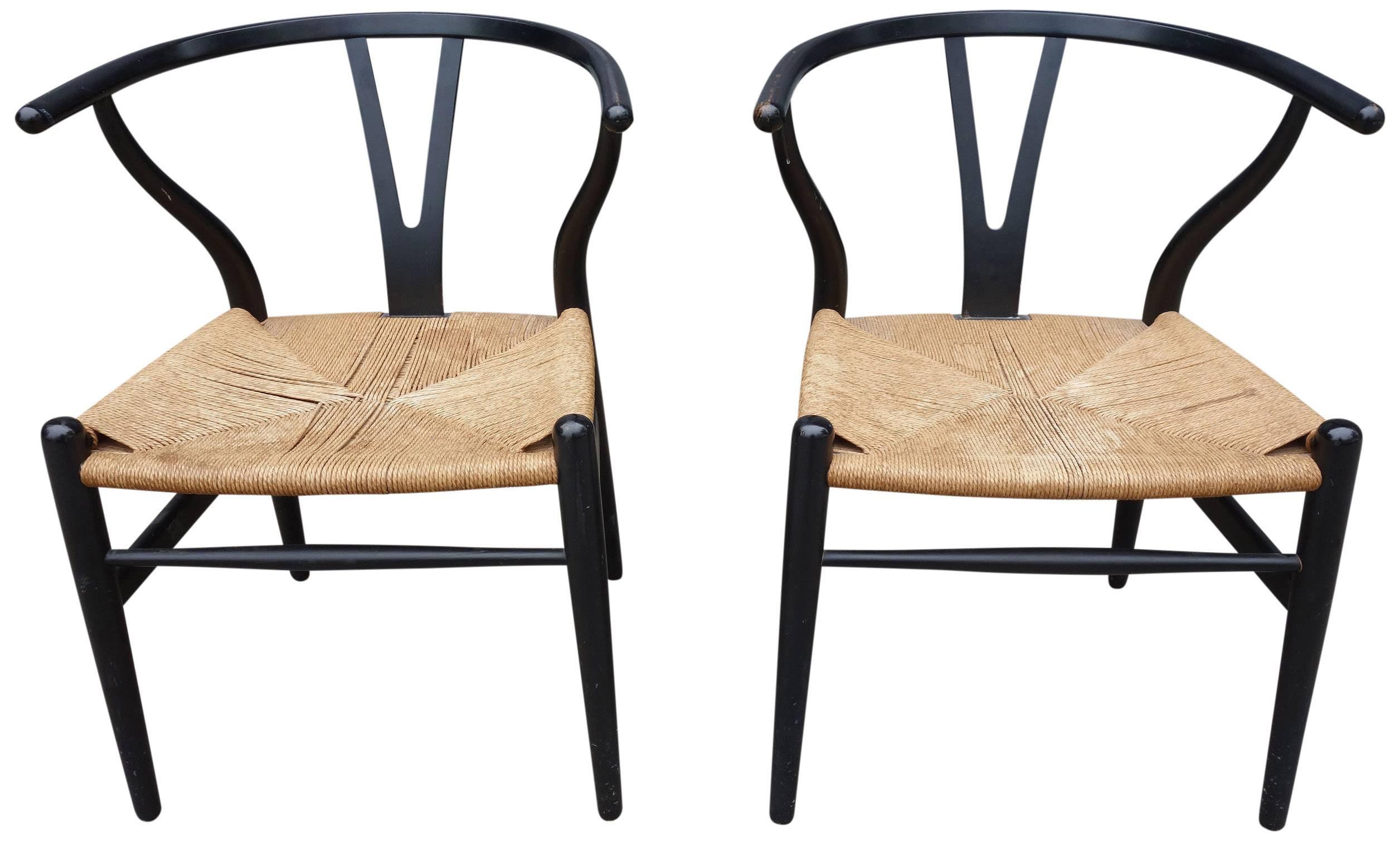20th Century Midcentury Hans Wegner Wishbone Chairs