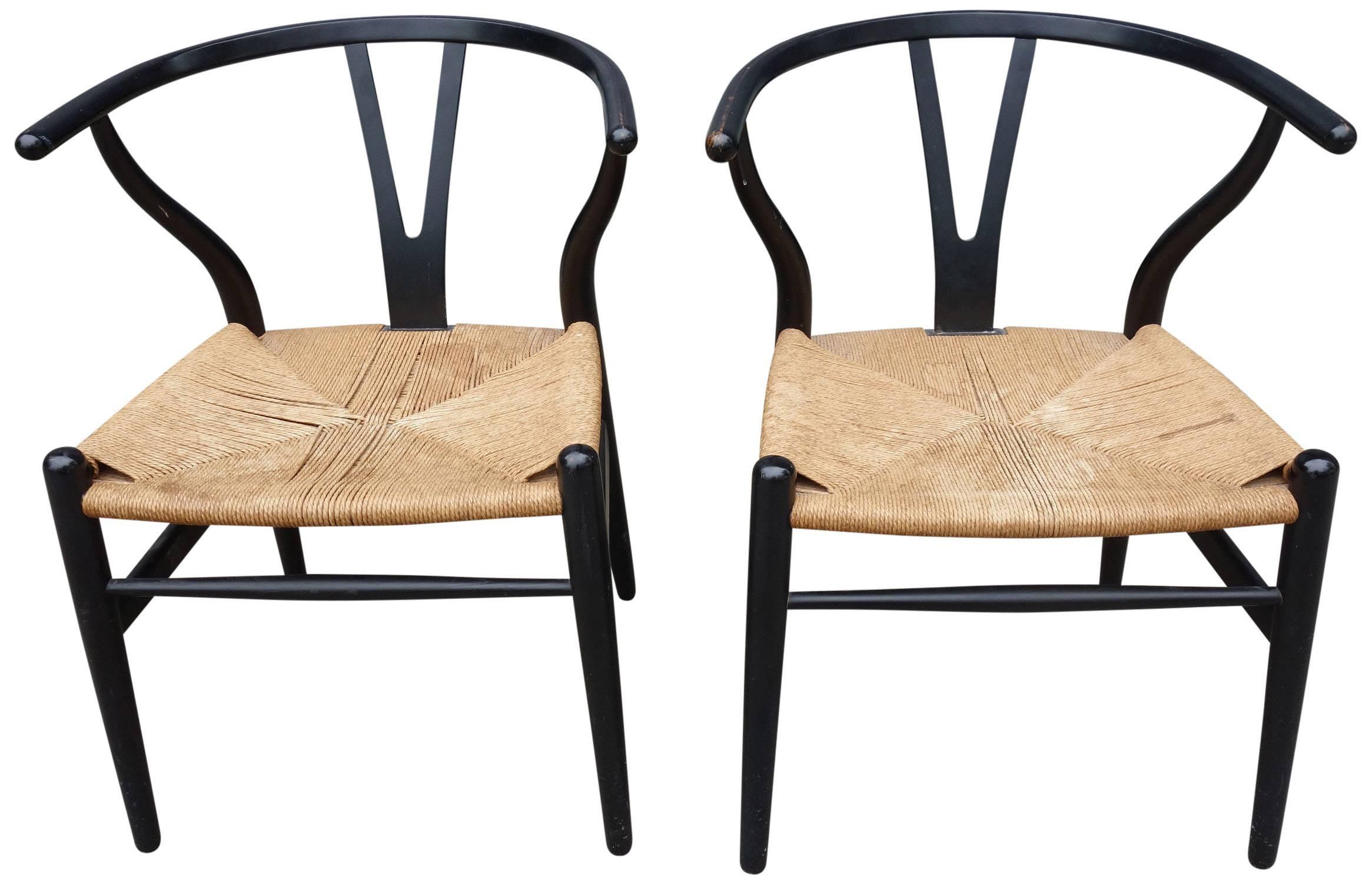 Papercord Midcentury Hans Wegner Wishbone Chairs