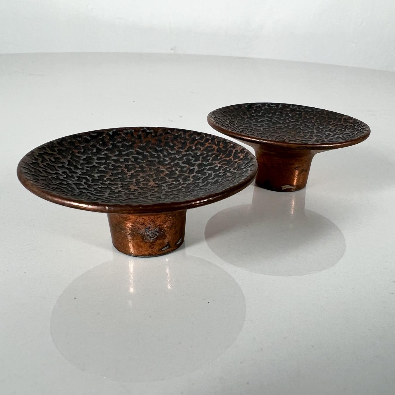 Mid-20th Century Midcentury Hardware Hammered Round Drawer Pulls Knobs For Sale