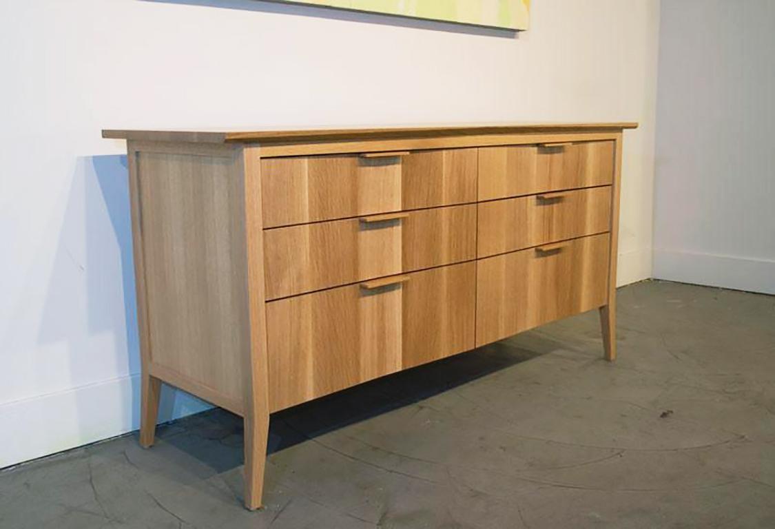 Mid-Century Modern Dresser, Rift, Low Boy, Storage, Mid Century, Modern, Hardwood, Semigood Design For Sale