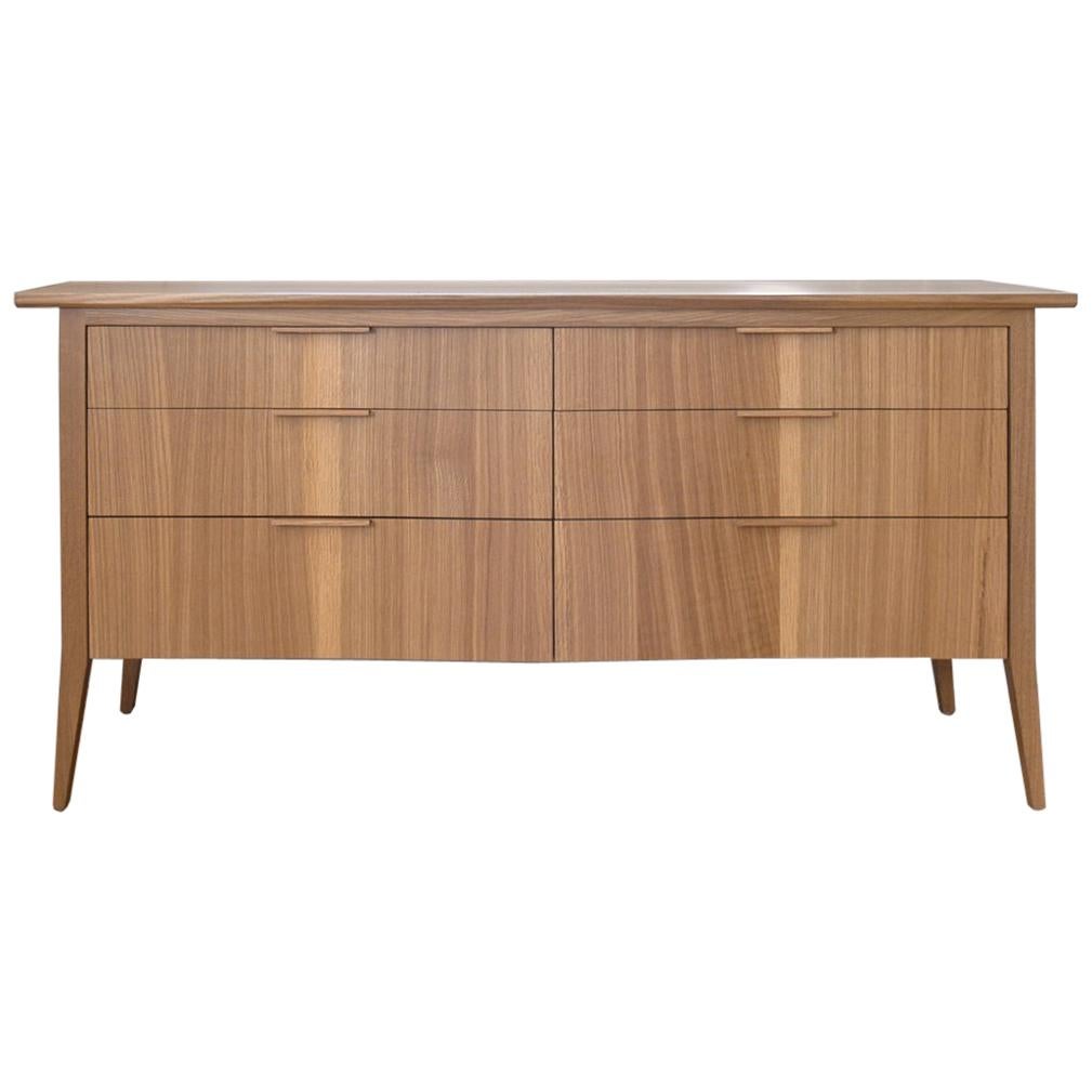 Dresser, Rift, Low Boy, Storage, Mid Century, Modern, Hardwood, Semigood Design For Sale