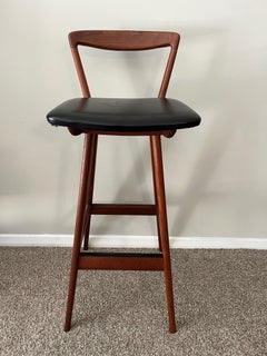 Tabouret de bar en teck Henry Rosengren Hansen, milieu de siècle