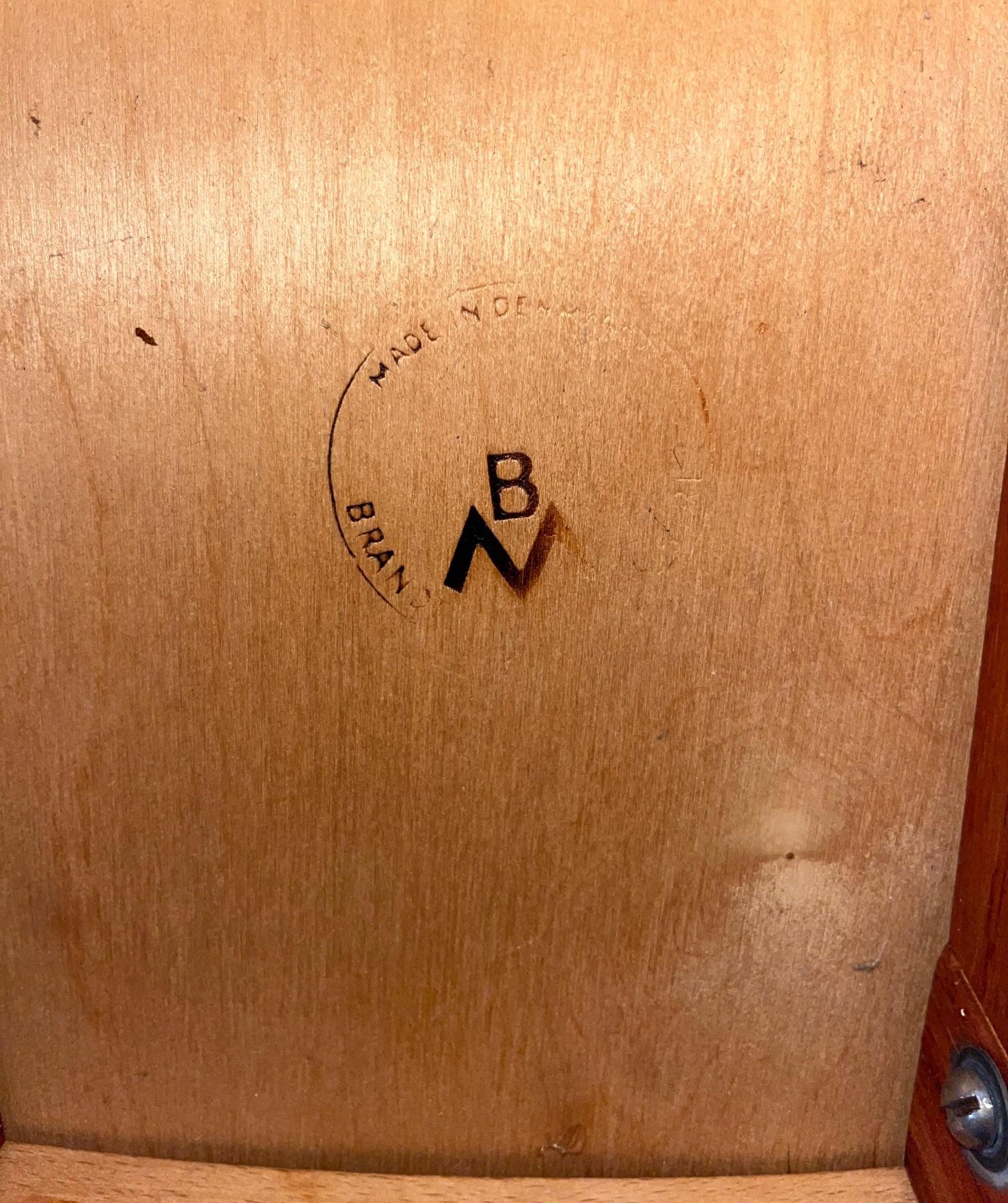 Tabouret de bar en teck Henry Rosengren Hansen, milieu de siècle en vente 2