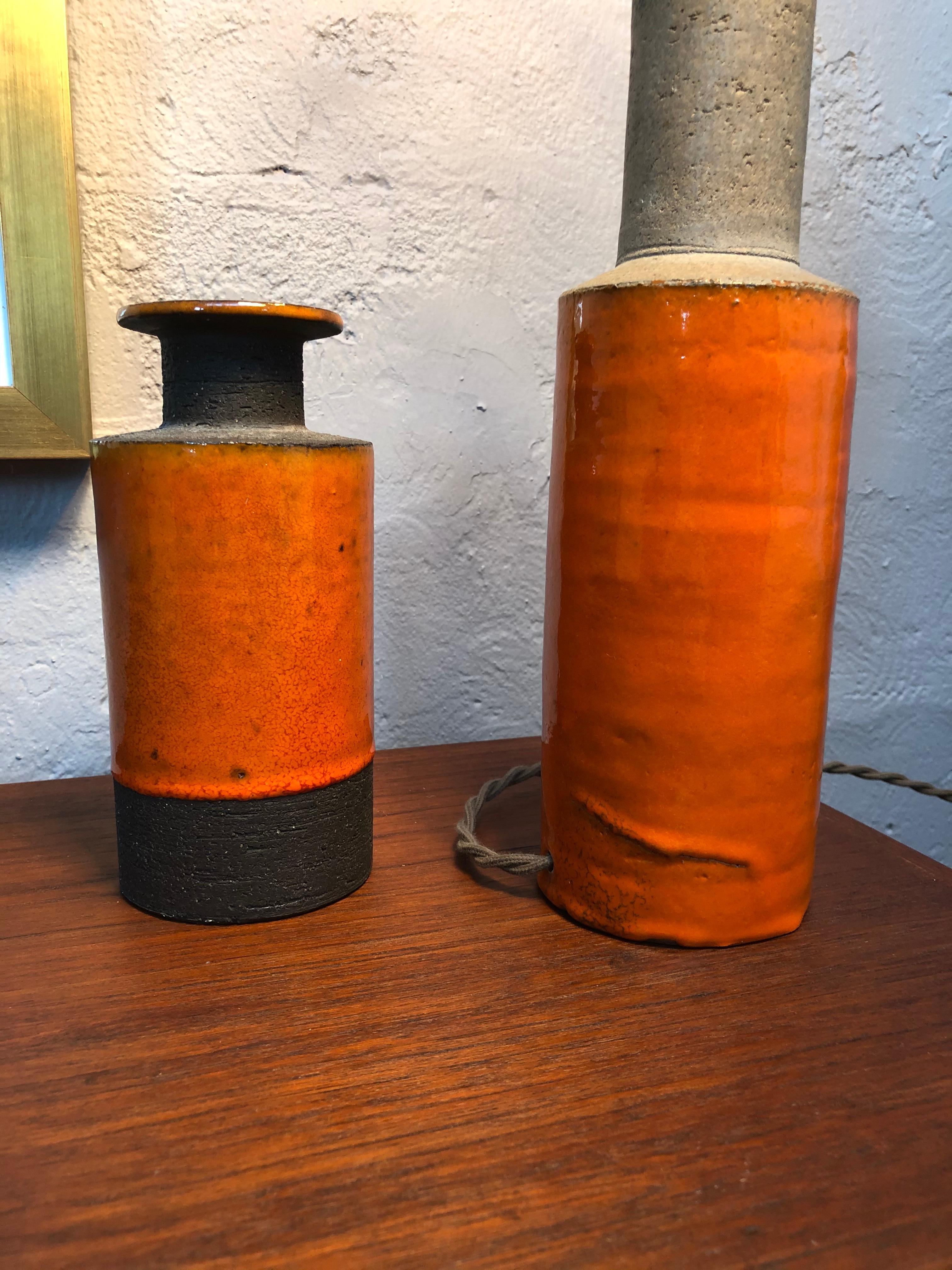 Midcentury Herman A. Kähler HAK Pottery Lamp 14