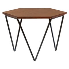 Midcentury Hexagonal Coffe Table by Gio Ponti for Isa Bergamo, Italy, 1950