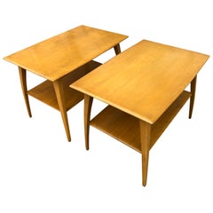 Midcentury Heywood Wakefield #1502 Maple Nightstands End Side Tables