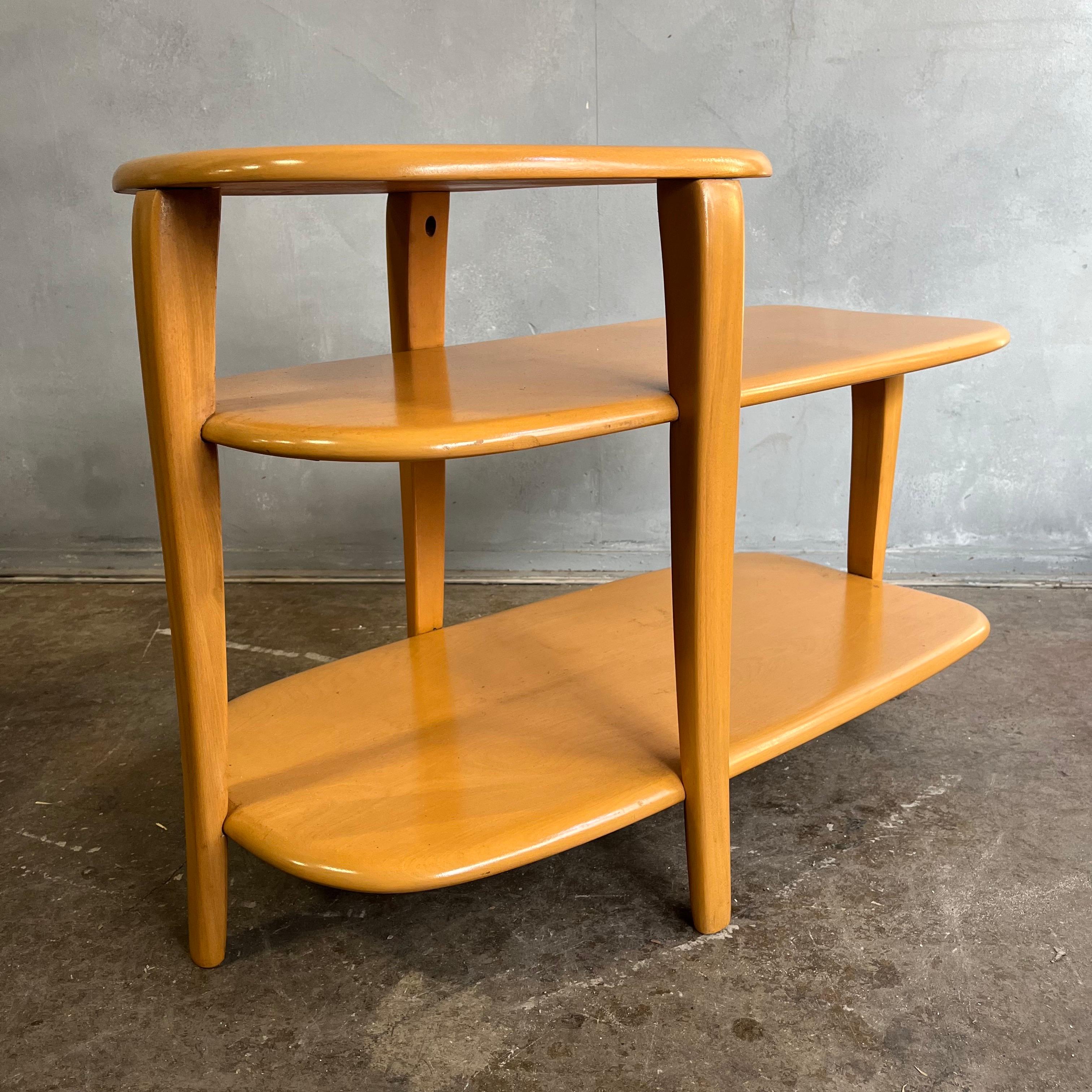 Mid-Century Modern Midcentury Heywood Wakefield 3 Tier Side Table