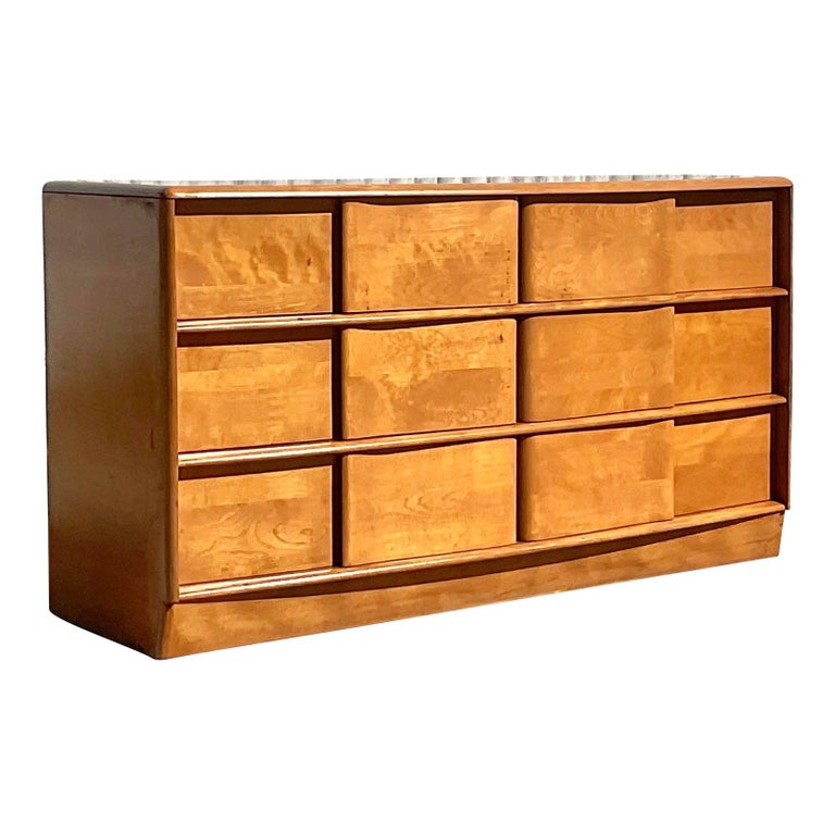 Midcentury Heywood Wakefield Sculptura Low Dresser at 1stDibs
