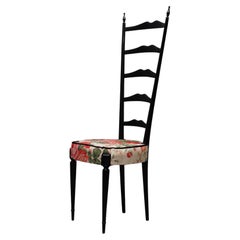 Sedie laterali italiane a Chiavari con schienale alto di Fabrice, 1950