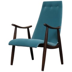 Midcentury High Back Slipper Seat Lounge Chair