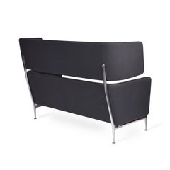 Midcentury Highback Sofa with Chrome Base