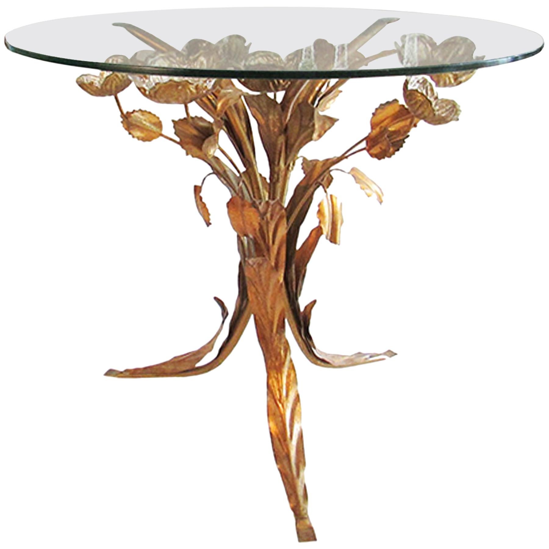 Mid-Century Modern, Hollywood Regency, 1950s, Floral Table by Hans Kögl