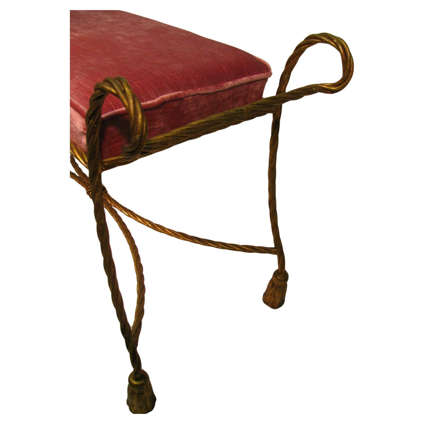 hollywood regency bench